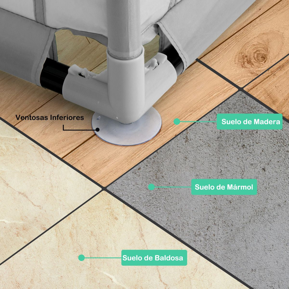 Parque Para Niños Centro Actividad Portátil Con Cercas De Seguridad 206 X 185,5 X 68 Cm