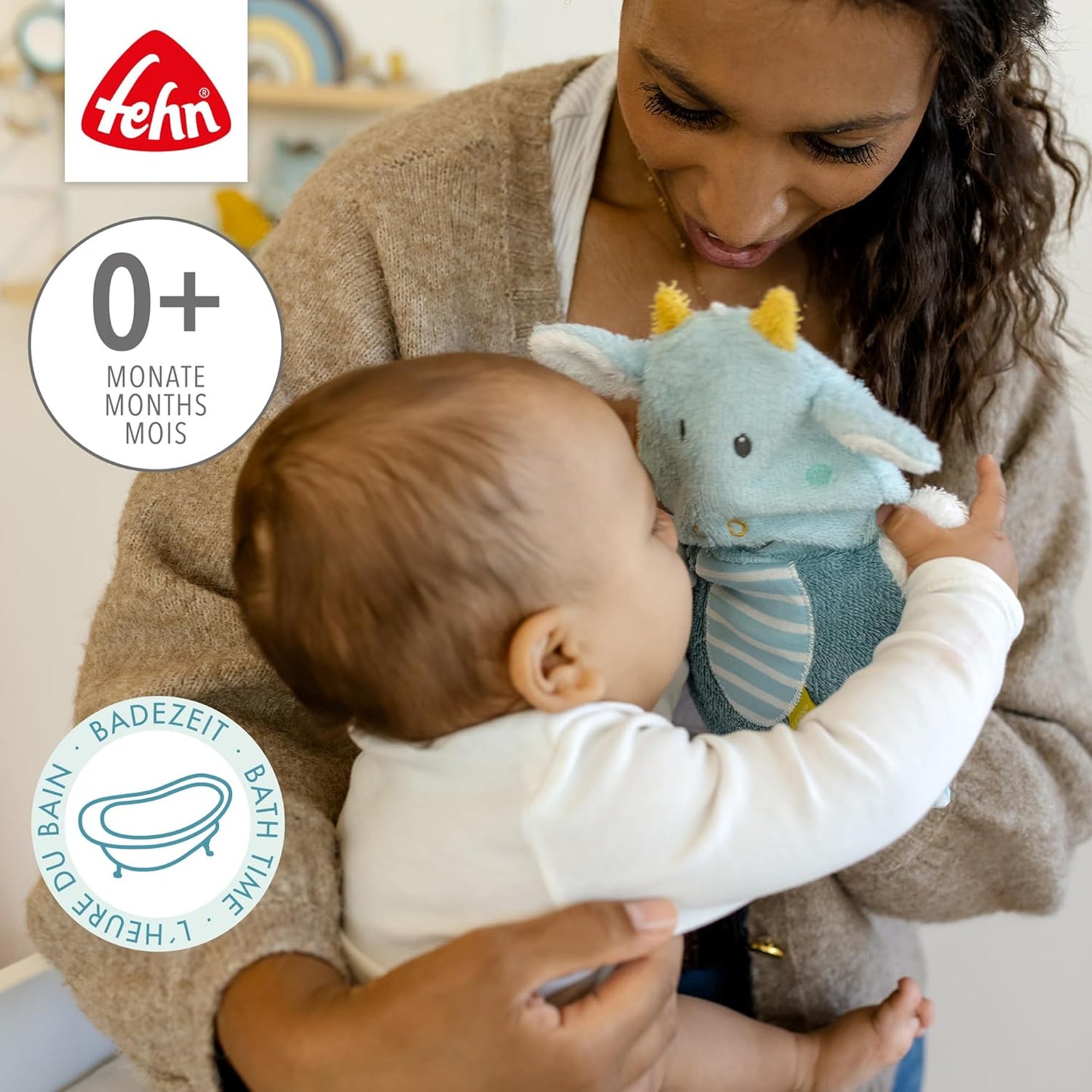 Dragon 065206 Gant De Toilette Dragon Lavette Avec Motif Animalier Pour Joie Et Plaisir Dans Le Bain Pour Bébés Et Enfants À Partir De 0 Mois