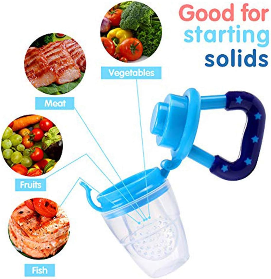 Sucette Fruit Pour Bebe,4 Pcs Tétine Grignoteuse Fruit Dentition Factice Fruits Frais Sucette Infantile Silicone Sucette Grignoteuse Pour Bébé Complément Alimentaire Dispositif Alimentation S M L