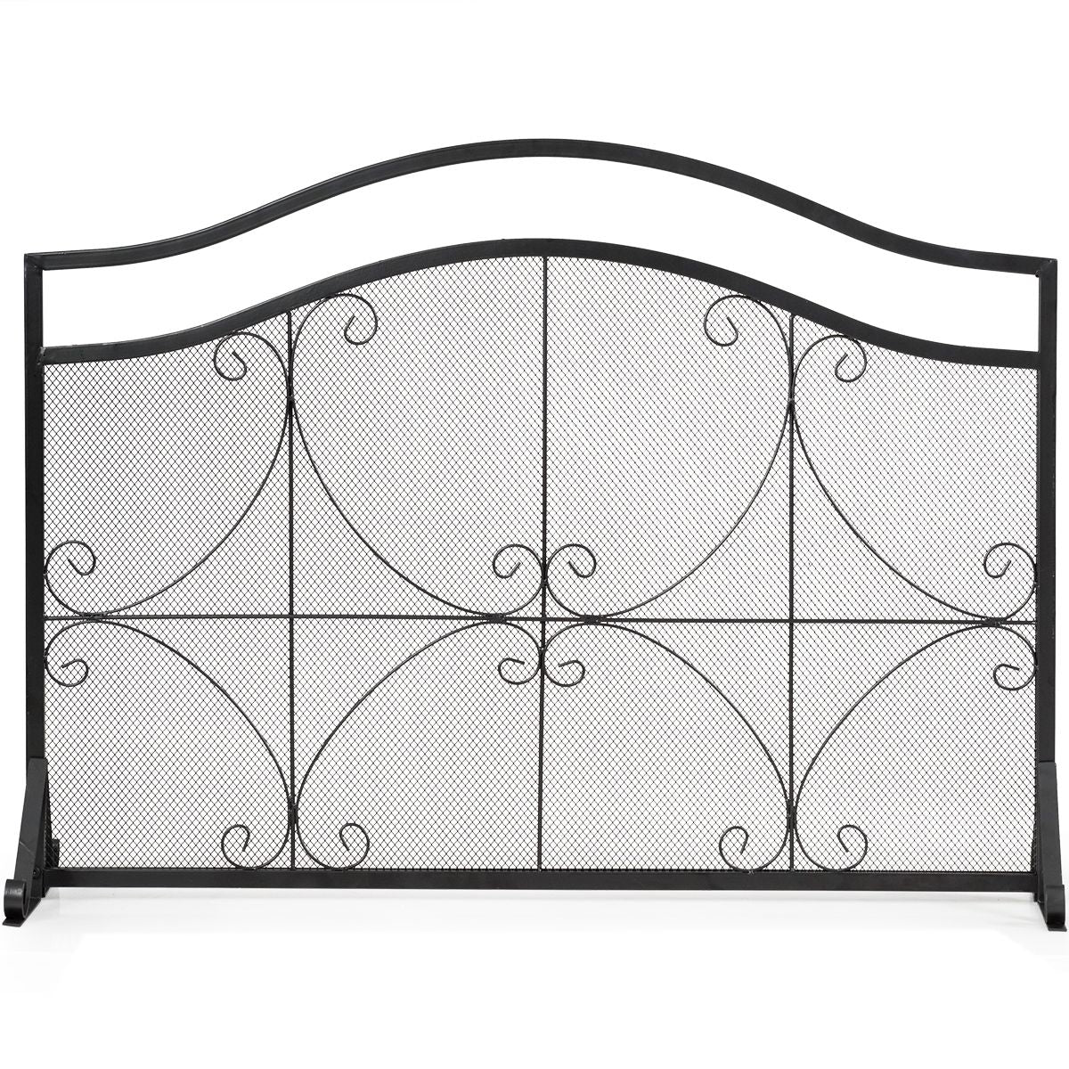 Pare-Feu Pour Cheminée/Poêle 1 Grand Volets Long 112 Cm Haut 83,5 Cm En Métal