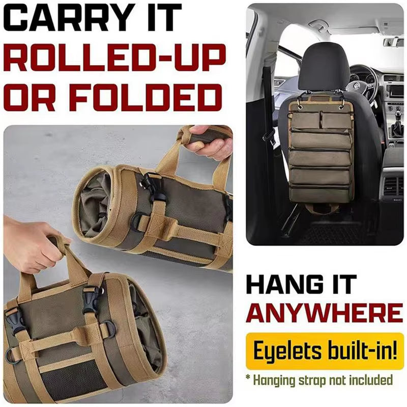 Multi-Purpose Hardware Tool Bag Professional Multi-Pocket Rolled Portable Storage Bag Rolled Waterproof Storage Bag Pliers Wrenc