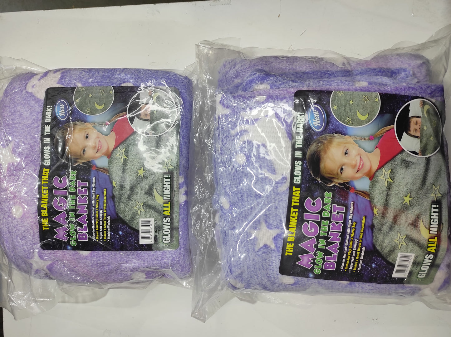 Manta Luminosa en la Oscuridad Color Morado 120cm x150cm - additional image 7