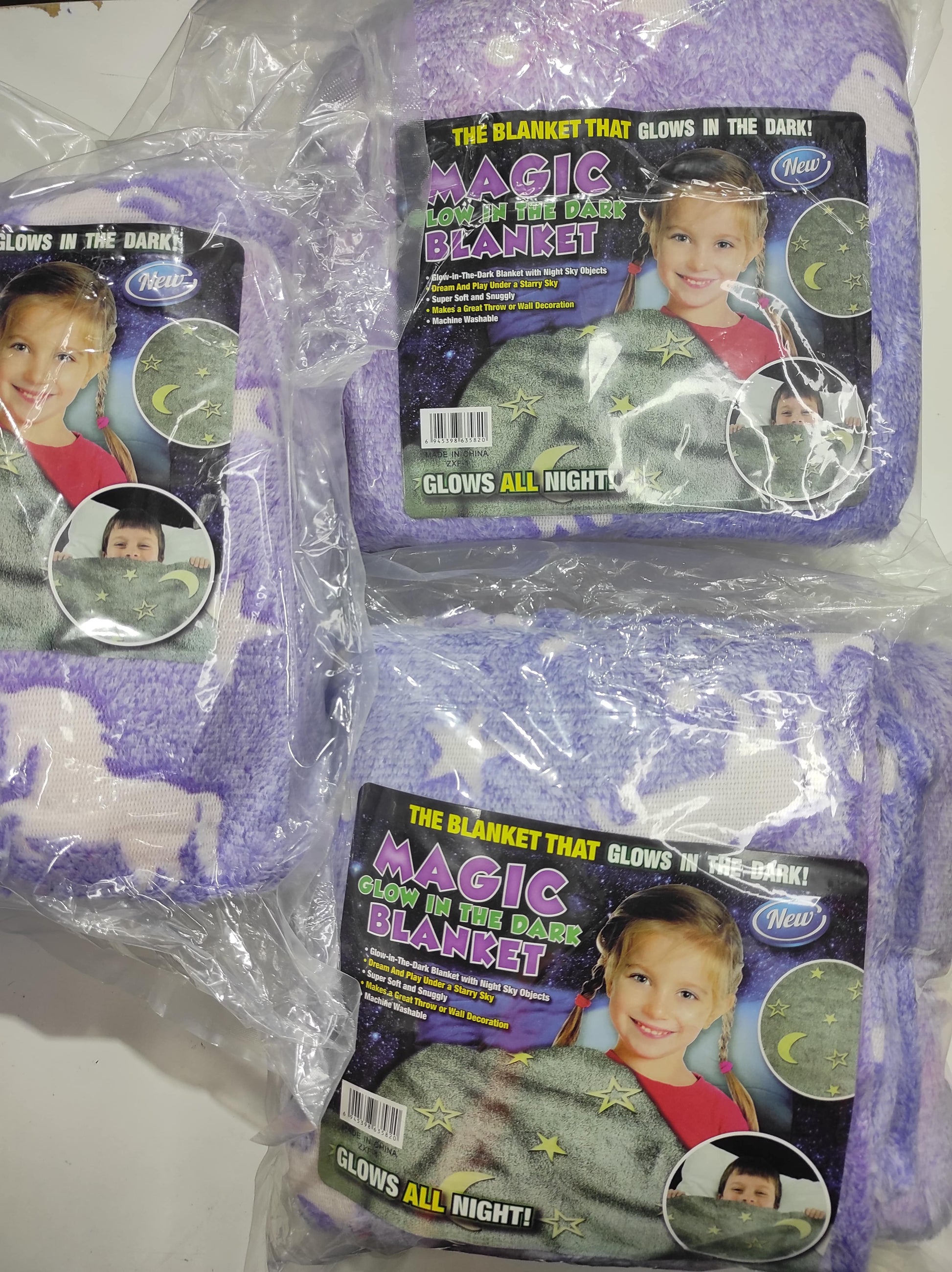 Manta Luminosa en la Oscuridad Color Morado 120cm x150cm - additional image 9