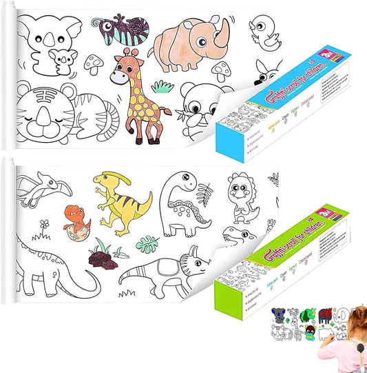 Pack de 2 rollos de dibujo para niños