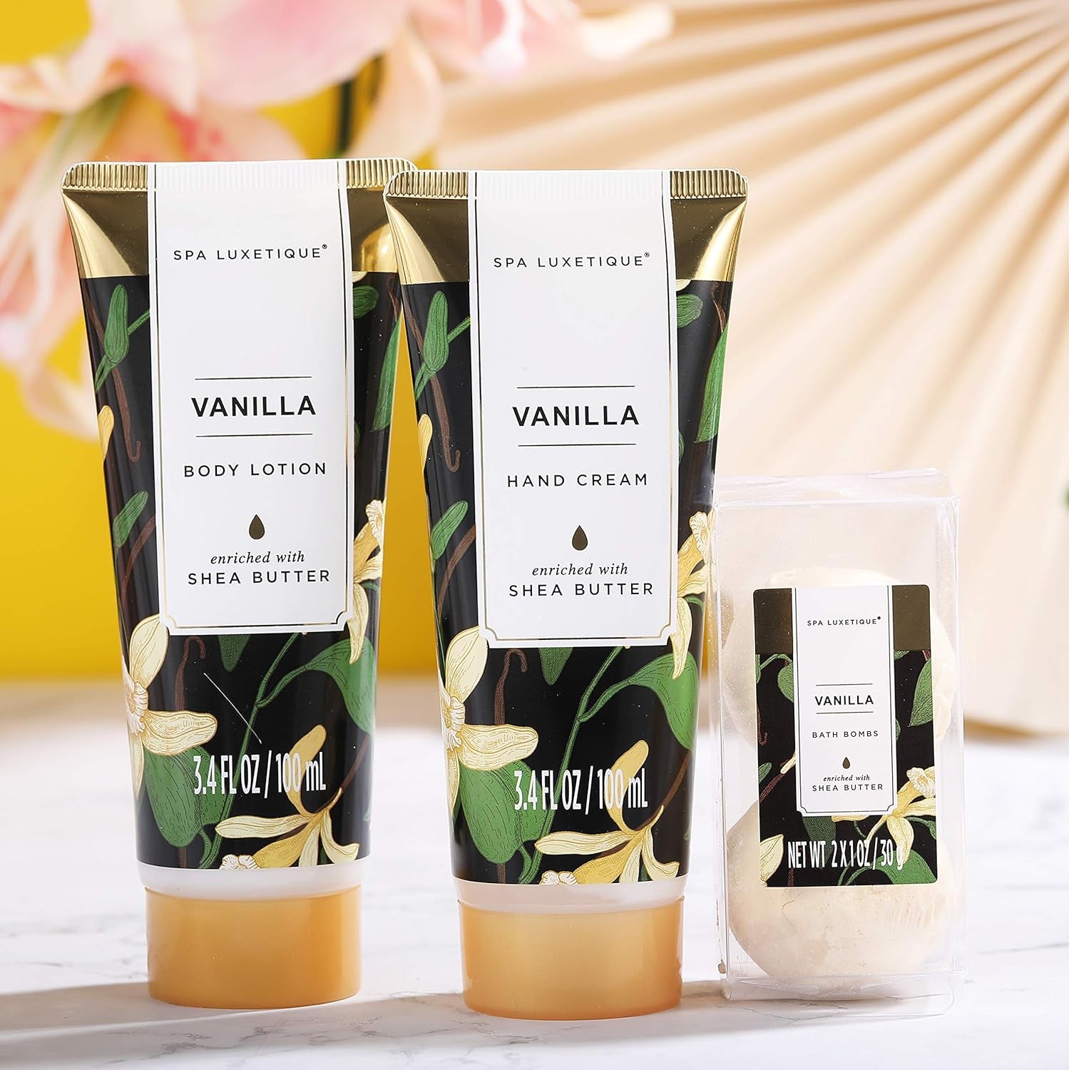 Coffret Cadeau Pour Les Femmes, 10PC Coffret De Bain, Parfum De Vanille, Crème Pour Les Mains, Cadeau De Noël Et D’Anniversaire, Cadeau Noël, Cadeau Fête Des Mères