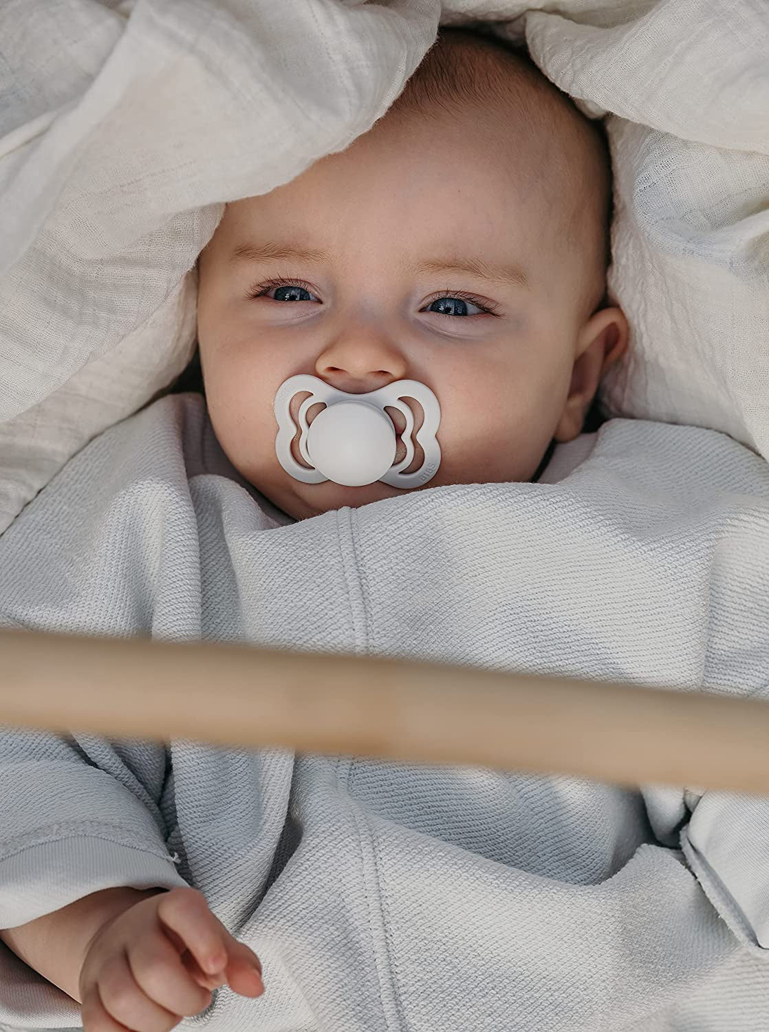 Tétine  Supreme, Lot De 2, Silicone, Tétine Danoise De Forme Symétrique. Sans BPA. (Ivory/Sage, Taille 2 (À Partir De 6 Mois))