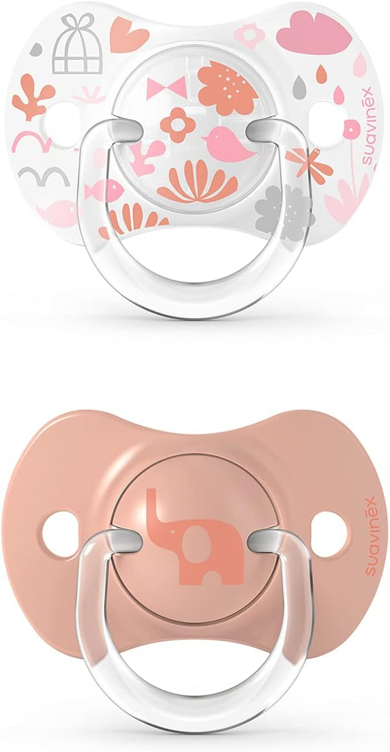 Sucettes Symetrique Sx Pro Memories Corail Rose 6/18 Mois 2 Unités, Sans BPA, En Silicone, Memories Rose, 6-18 Mois (Lot De 2)