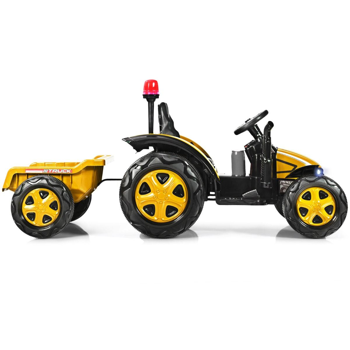 Tracteur Electrique Avec Télécommande 2.4G 12V 7AH Vitesse : 3-8 Km/H MP3 Port USB Pour Enfants De 3 À 8 Ans Blanc/Noir/Rouge/Vert